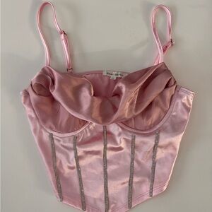 Bear Dance Pink Satin Top